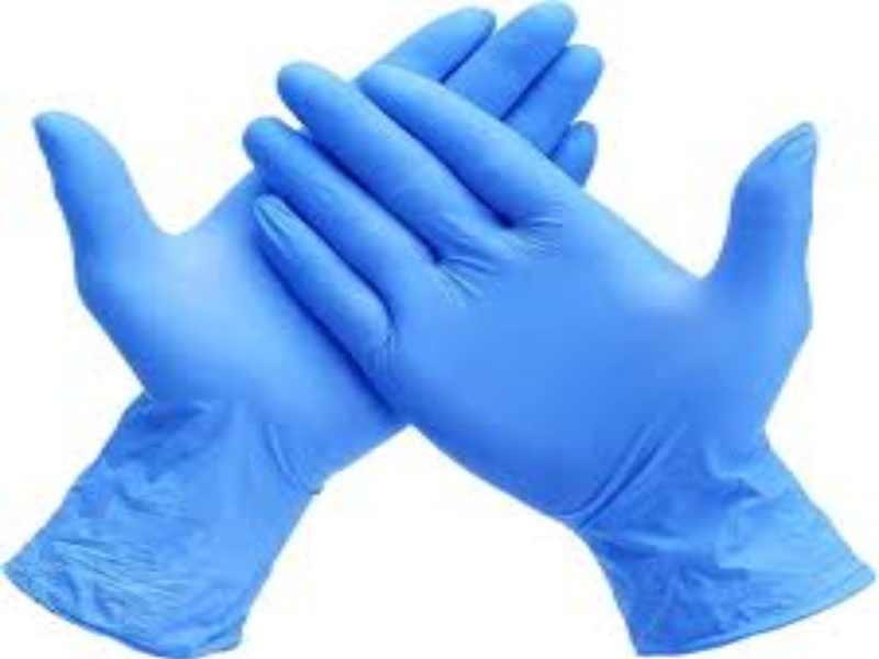 Blue Nitrile Hand Gloves Medium (100 pcs) eco-friendly food packaging wholesale Goa - EcoZen Packaging