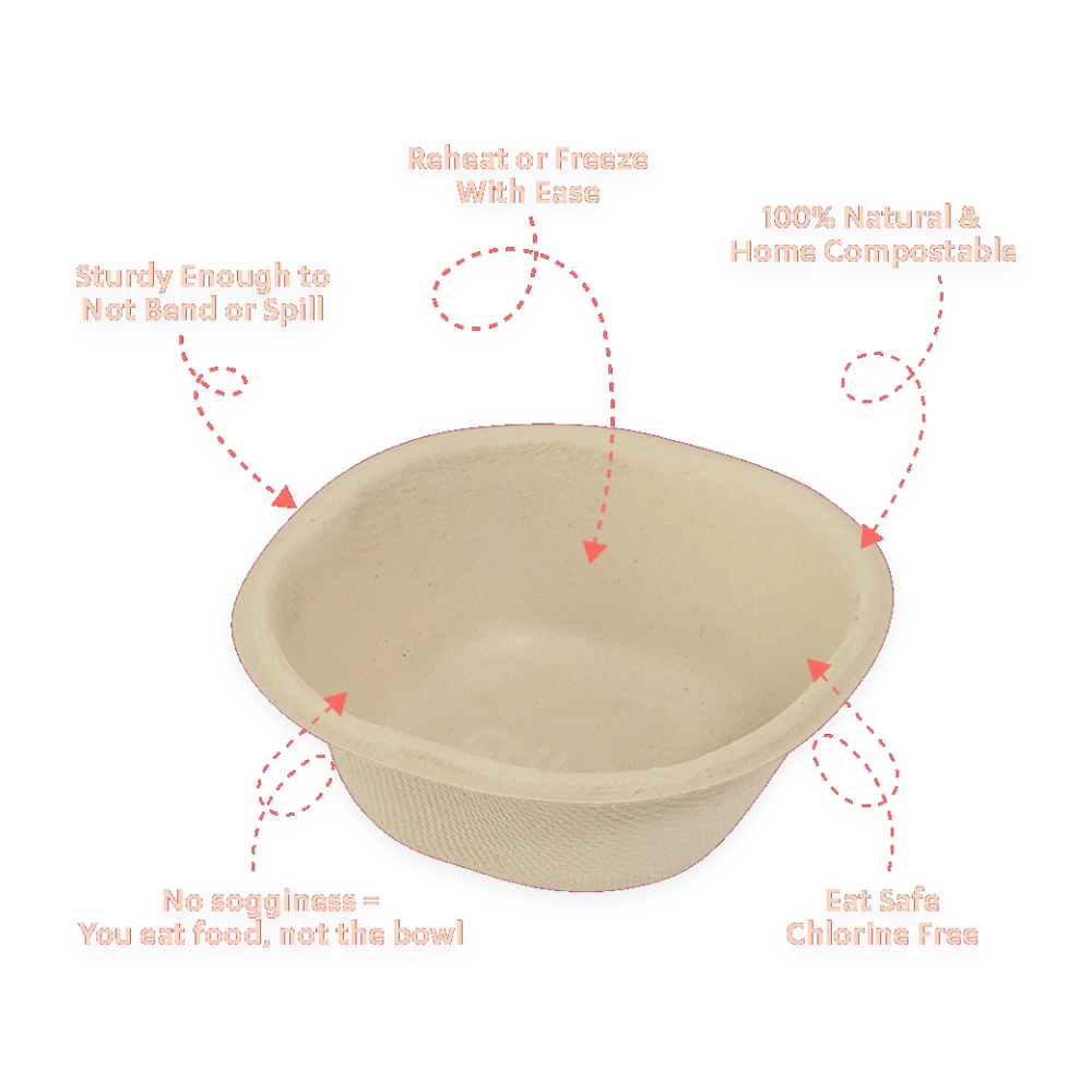 CHUK 120 ml Bowl eco-friendly food packaging wholesale Goa - EcoZen Packaging
