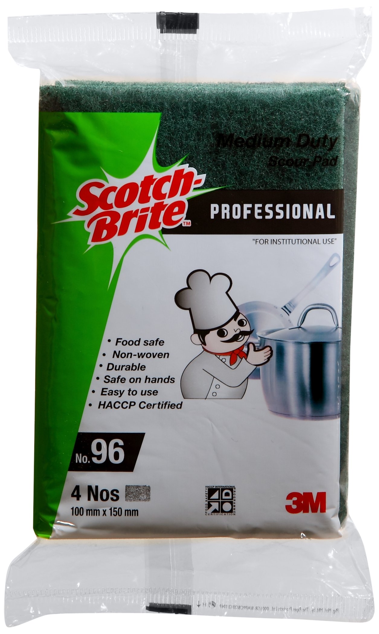 3m Scotch Brite (4"x6") Pcs Pk eco-friendly food packaging wholesale Goa - EcoZen Packaging